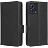 Topme Custodia in Pelle per Motorola Moto Edge 30 Fusion (6.55 Inches), [ Cover per Telefono Serie Modello Litchi Semplice] - Nero
