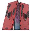 MaiJin LuluMain Compatibile con Samsung Galaxy Note 10 Plus, Note10 Plus 5G Cover, Custodia Armor Anello Cavalletto (Funziona con Il Supporto Magnetico per Auto) Case Paraurti (Rosso)