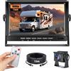 Fuluku Telecamera di Retromarcia con 7 Pollici di Monitor, AHD Grandangolo Impermeabile Visione Notturna Targa con Cavo 15m per Auto/Camion/Auto/Pickup/SUV/Furgone/Camper 12-24V