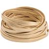 GORGECRAFT 5m*5mm*1mm Cinghie Piatte in Pelle Metallizzata Strisce di Pelle Pieghevoli Cordino in Pelle di Agnello Dorata Bordo in PU Rifinitura Filo Intrecciato Artigianato Braccialetto Portachiavi