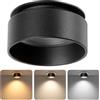 KYOTECH Faretti led Soffitto Moduli LED Sostituibili,Faretto Led Interno Dimmerabile,Regolabile 3000K/4000K/6500K,Faretti Led da Incasso per Cartongesso, 4.9W 500LM,Diametro Foro 65-68mm