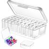 Auauraintt 19 Scatole Plastica Trasparente, scatoline trasparenti, 18 Piccole Scatole Plastica con Coperchio, Scatoline Plastica per Gioielli Artigianato e Piccoli Oggetti (5.5 * 4 * 2 cm)