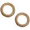 DekoPrinz Corone di paglia, 2 pezzi | Diametro di 25 cm, spessore di 4 cm | DekoPrinz | corona per porta, corona per decorazione, corona in grezzo (non rifinita), anello di paglia