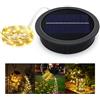 Akynite Parte superiore di ricambio solare da 10,5 cm con luci a filo di rame da 1 m, grande parte superiore di ricambio solare da 10,5 cm (4,13 pollici), luci fatate per annaffiatoio impermeabili