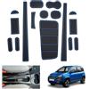 GAFAT Compatibile con Fiat Panda City Cross/Hybrid 2021-2024 2025 Tappetini Antiscivolo in Gomma, Panda Cross 2023 Tappetini Console Centrale, Cuciture della Porta, Panda Accessori [Non per 4X4](Blu)