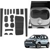 BIBIBO Tappetini in Gomma Antiscivolo Compatibili con Fiat Panda Hybrid City Cross 2021-2025 (Solo per Leva del Freno a Mano)