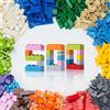 WYSWYG Set di blocchi da 500 pezzi, compatibili con blocchi da costruzione per bambini fino a 6 anni, 8 colori classici, 16 forme sfuse.