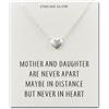 Philip Jones Collana a Cuore con Citazione Madre e Figlia in Argento Sterling