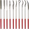 Saipor - Set di 10 mini lime con aghi diamantati, per lavori di intaglio, per gioielli, gioielli, ceramica, pietra, vetro, legno, 3 x 140 mm