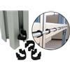Chicken Cooper Clip per il fissaggio del cavo al profilo di costruzione, fissaggio rapido con funzione push-click, clip per cavi per profili in alluminio (tipo B scanalatura 8, diametro interno 7 mm, nero, 100,