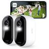 Arlo Essential HD Telecamera WiFi Esterno Senza Fili, Telecamera WiFi Interno, Sirena Allarme Casa, Sensore Di Movimento, Visione Notturna A Colori, Prova Inclusa Arlo Secure, 2 Telecamere, Bianche