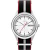 Timex Marlin Jet TW2Y37300 - Orologio al quarzo da uomo, 38 mm, cinturino in tessuto nero con quadrante argentato e cassa in acciaio inox
