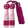 Seasboes Corda per saltare per bambini, corda per saltare per ragazze, corda per saltare con manico in legno, velocità Jump Rope, regolabile in cotone, ideale per l'allenamento fitness