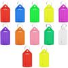 JRSHIRLEYLTD 12 pezzi etichette sospese scrivibili, targhette portachiavi, etichette per chiavi, 10 colori, per portachiavi, etichette per bagagli, etichette per zaini