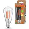 OSRAM LED Lampada a risparmio energetico, filamento Edison, E27, bianco caldo (3000K), 4 watt, sostituisce la lampadina da 60W, altamente efficiente e a risparmio energetico, confezione da 1