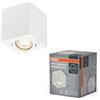 OSRAM Spot Surface faretto quadrato da soffitto, bianco, con attacco GU10, compatibile con lampada normale o smart, angolo di emissione della luce flessibile, protezione IP20, alta qualità