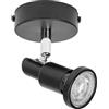 LEDVANCE LED SPOT GU10 1 x 3,4 W, 230 lm, nero, temperatura di colore 2.700 K, colore della luce bianco caldo, design senza tempo, lampada LED sostituibile, ideale per interni, teste regolabili