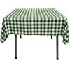 LA Linen - Tovaglia a scacchi, 150 x 150 cm, colore: Verde Hunter