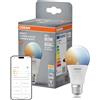 OSRAM Lampada LED SMART+, A60, 9W, 2700-6500K, E27, a forma di lampadina, Tunable White, dimmerabile, controllabile con app o voce, compatibile con Matter