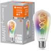 LEDVANCE Lampada LED SMART+ WIFI, vetro chiaro, 4,8 W, 470 lm, forma Edison con diametro 64 mm e attacco E27, colore e luce bianca regolabili, dimmerabile, app o controllo vocale, lunga durata