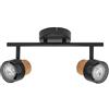 LEDVANCE DECOR SPOT CORK, 2 x 3,4W, 460lm, nero, faretto, teste orientabili, versatile, faretto per interni, lampade LED sostituibili, colore della luce bianco caldo, GU10