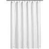Barossa Design - Tenda da doccia bianca, in PEVA, senza BPA e PVC, nessun odore chimico, tenda da doccia leggera con 3 magneti, occhielli in metallo, colore bianco, misura standard