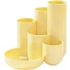 HAN Campus 17480-815 - Porta scrivania con 5 tubi e 1 ciotola, colore: Giallo pastello