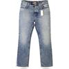 GUESS USA Jeans Uomo Dritti W32 Blu Denim Sfumato Bottoni