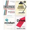 Wolfpack (copertina rigida), Deep Work, Mindset, Drive Daniel Pink, set di 4 libri