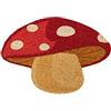 Fisura - Zerbino ingresso casa in cocco fungo con supporto in PVC antiscivolo. Zerbino esterno divertente forme. Dimensioni: 60 x 40. Colori: rosso e crema.