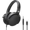 Sennheiser HD 400U - Cuffie over-ear con smart remoto, colore: Nero