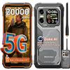 Blackview XPLORE 1 WT Rugged Smartphone 5G, 20000mAh Smartphone Rugged, 36GB+256GB, 6,78 FHD+ & 2,01 120Hz Android 15, IP69K, 64MP+50MP+20MP, NFC/OTG/GPS/AI