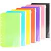 Zelten 7 pezzi A6 6 fori Binder Pockets plastica Binder Zipper Folders impermeabile 6 fori Zipper Loose Leaf Bags Zip Lock Busta per documenti taccuini carte (7 Color Zip Pocket, A6)