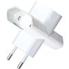 Silver Electronics 9280 - Adattatore 3 Prese bipolare con protezione, 4 mm