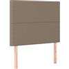 vidaXL Testiere 2 pezzi Tessuto Taupe 100x5x78/88 cm