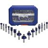 Does not apply Set Frese per Legno 15 Pezzi, Codolo 8Mm, Set Di Punte per Router in Metallo Dur