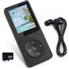 Witfoam Lettore MP3 Bluetooth 5.3 da 32 GB con altoparlante, lettore MP3 Bluetooth per bambini e sport, HiFi lossless, durata della batteria di 70 ore, radio FM, schermo da 1,8, compatibile con schede TF