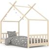 vidaXL Struttura letto per bambini in pino massiccio 70 x 140 cm