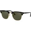 Ray-Ban RB3016 Clubmaster Square Sunglasses, Black on Gold/Green, 51 mm
