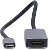 Nedis Adattatore USB-C™ | USB 3.2 Gen 1 | USB-C™ Maschio | Uscita HDMI™ | 8K@60Hz | 0,20 mt | Rotondo | Nichelato | PVC | Nero | Scatola