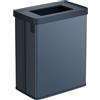 Pattumiera Alta 54L Interno Esterno Keter Verto Recycle 43,5x26,5x68,7 cm con Bordo Copri Sacco in Plastica Blu Perla