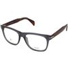 David Beckham DB 1208 4FK | Occhiali da Vista Graduati | Plastica | Quadrati | Blu, Trasparente | Adrialenti