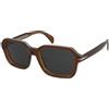 David Beckham DB 7147/S TXO/MT | Occhiali da Sole Graduati o Non Graduati | Plastica | Quadrati | Marrone, Trasparente | Adrialenti