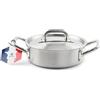 LAGUIOLE, Forno olandese Triplex 24 x 8,5 cm Triplex 304/alluminio/acciaio inox 430, capacità 3L, compatibile con tutti i piani cottura compresa induzione, maniglie professionali, colore argento