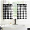 Elrene Buffalo - Set di 2 ripiani da cucina, 100% cotone, colore: Nero/Bianco, 76,2 x 91,4 cm