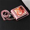 TIANYUE Custodia per Motorola Razr 50 Custodia, con [cordino] [Slot per Schede] Custodia Flip in Pelle, Elegante ed Elegante per Motorola Razr 50-Rosa