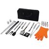 Amig - Kit 28 Accessori per Barbecue - 39 x 19 x 6 cm - Acciaio Inossidabile - Set Completo di Utensili - Accessori Pratici e Presentazione Curata per Regalo - Mod. AM18