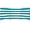 AKTIVE Frangivento da Spiaggia, Dimensioni 480x84 cm, 3 Pannelli in Poliestere 140 g/m², 4 Tubi Metallici con Punte affilate, Include Una Copertura con Maniglia, Assortimento Casuale (62135)