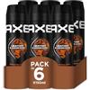 Axe Bodyspray Leather & Cookies - Set di 6 deodoranti da uomo, 150 ml