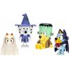 Bluey Confezione da 4 statuette, statuette articolate Amici preparati a IR di Avventura, Bambole della serie per bambini, giocattoli esclusivi, famosi (BLYA0000)